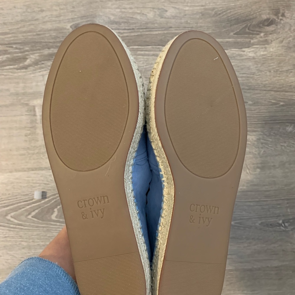 Crown & Ivy blue slip on shoes size: 9
